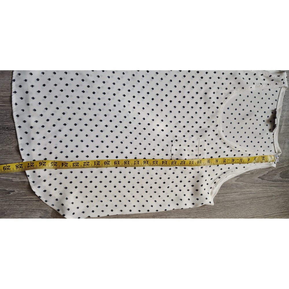 Ann Taylor LOFT Womens Medium Sleeveless Blouse Tank‎ Top All Over Polka Dot - Picture 4 of 8